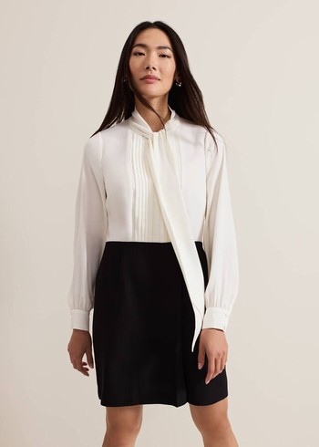 Phase Eight Tilly Shift Dress Black/White Canada | ASGVJU-596